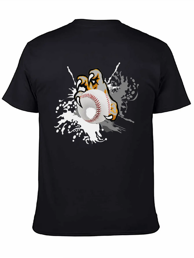 Paint Brush Baseball With Claw Lightweight Cotton T-Shirt – Daily Comfort Graphic Shirt
