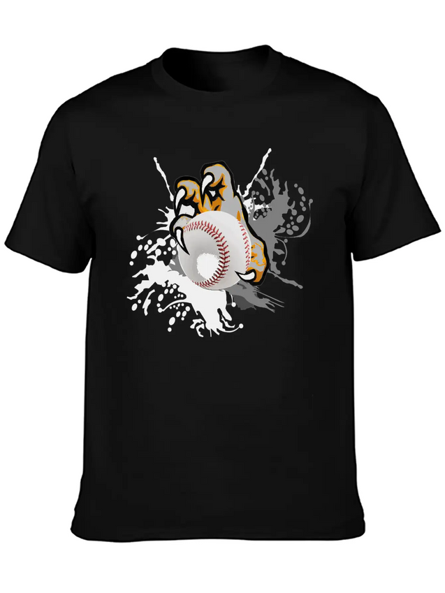 Paint Brush Baseball With Claw Lightweight Cotton T-Shirt – Daily Comfort Graphic Shirt