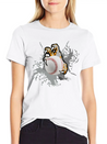 Paint Brush Baseball With Claw Lightweight Cotton T-Shirt – Daily Comfort Graphic Shirt