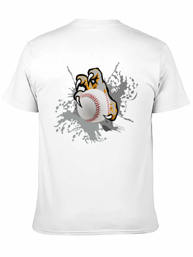 Paint Brush Baseball With Claw Lightweight Cotton T-Shirt – Daily Comfort Graphic Shirt