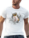 Paint Brush Baseball With Claw Lightweight Cotton T-Shirt – Daily Comfort Graphic Shirt