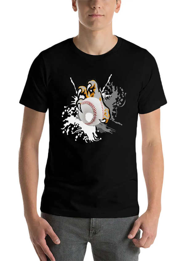 Paint Brush Baseball With Claw Lightweight Cotton T-Shirt – Daily Comfort Graphic Shirt