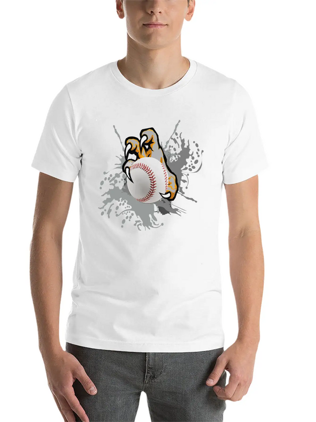 Paint Brush Baseball With Claw Lightweight Cotton T-Shirt – Daily Comfort Graphic Shirt