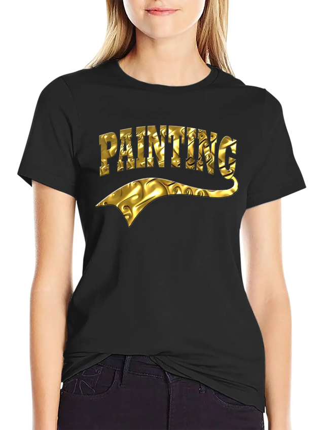 Painting Lightweight Cotton T-Shirt – Daily Comfort Graphic Shirt