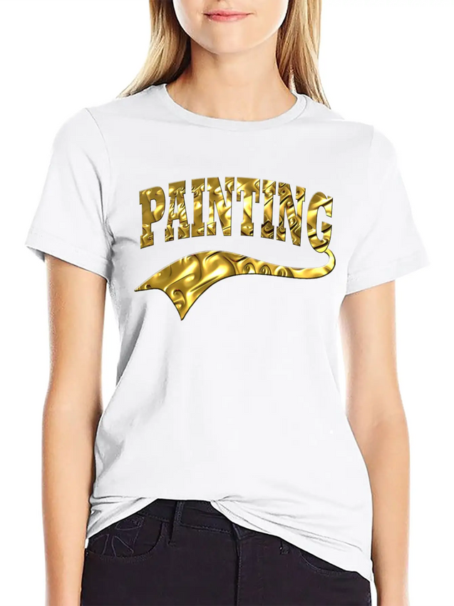 Painting Lightweight Cotton T-Shirt – Daily Comfort Graphic Shirt