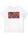 Paisley BATIK Style Bali Flowers Lightweight Cotton T-Shirt – Daily Comfort Graphic Shirt
