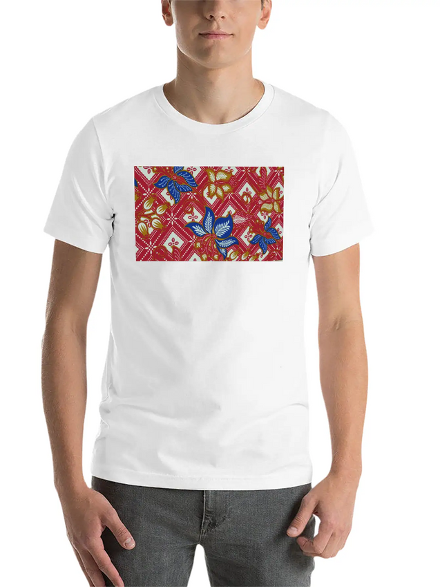 Paisley BATIK Style Bali Flowers Lightweight Cotton T-Shirt – Daily Comfort Graphic Shirt