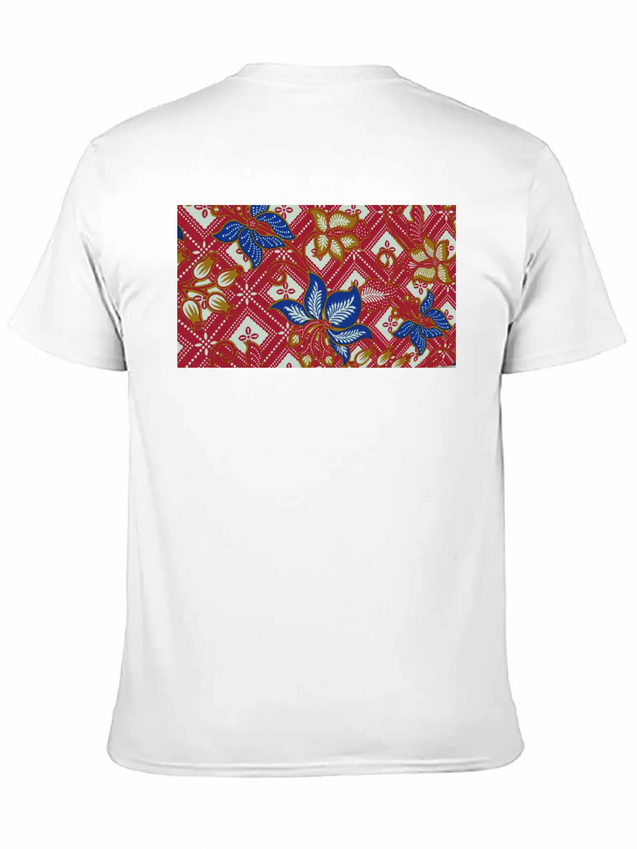 Paisley BATIK Style Bali Flowers Lightweight Cotton T-Shirt – Daily Comfort Graphic Shirt