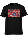 Paisley BATIK Style Bali Flowers Lightweight Cotton T-Shirt – Daily Comfort Graphic Shirt