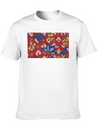 Paisley BATIK Style Bali Flowers Lightweight Cotton T-Shirt – Daily Comfort Graphic Shirt