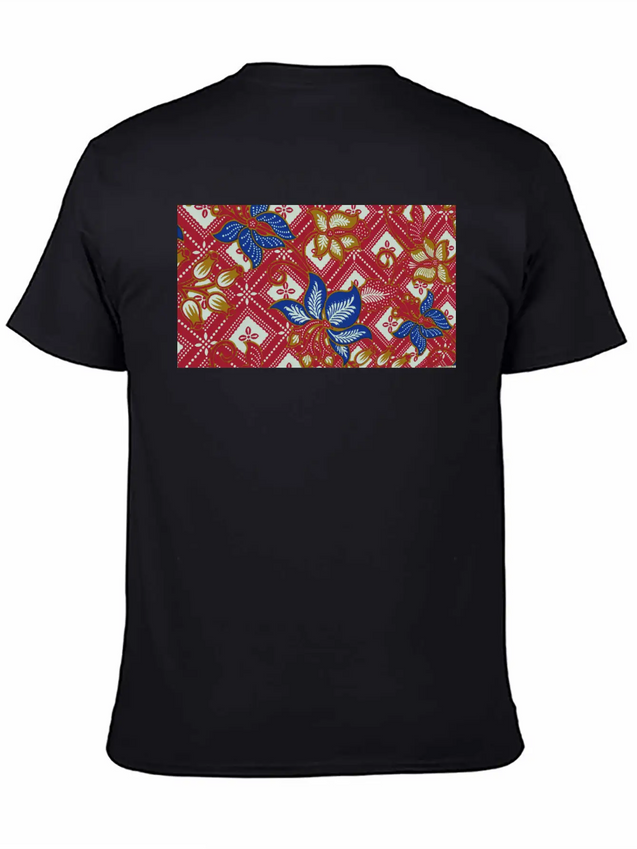 Paisley BATIK Style Bali Flowers Lightweight Cotton T-Shirt – Daily Comfort Graphic Shirt