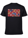 Paisley BATIK Style Bali Flowers Lightweight Cotton T-Shirt – Daily Comfort Graphic Shirt