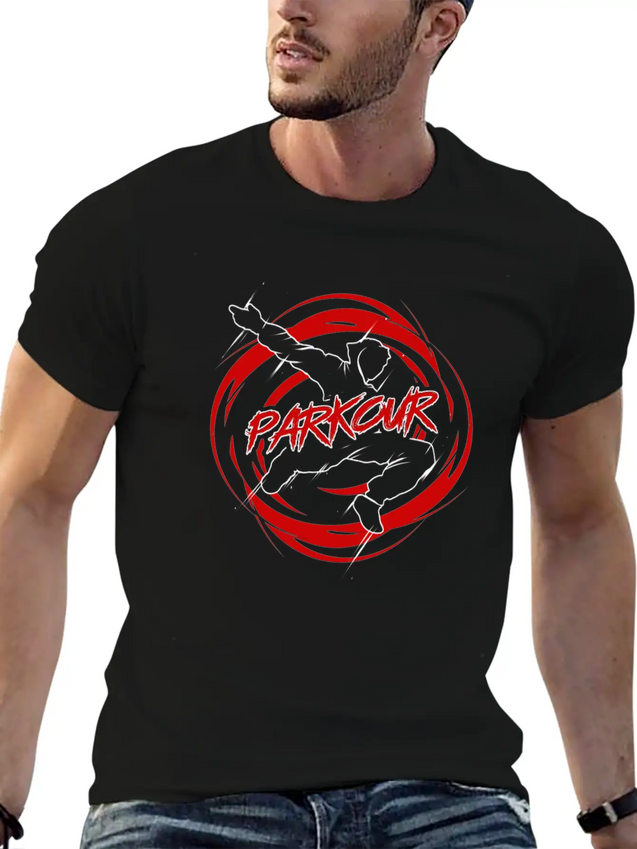 Parkour & Freerunning Jumping Twist Training Gift Lightweight Cotton T-Shirt – Daily Comfort Graphic Shirt
