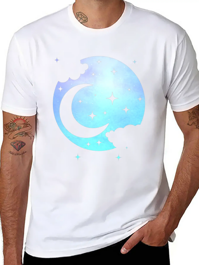 Pastel Goth Spiritual Moon Kawaii Lightweight Cotton T-Shirt – Daily Comfort Graphic Shirt