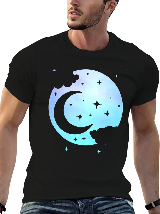 Pastel Goth Spiritual Moon Kawaii Lightweight Cotton T-Shirt – Daily Comfort Graphic Shirt