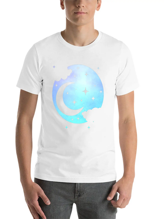 Pastel Goth Spiritual Moon Kawaii Lightweight Cotton T-Shirt – Daily Comfort Graphic Shirt