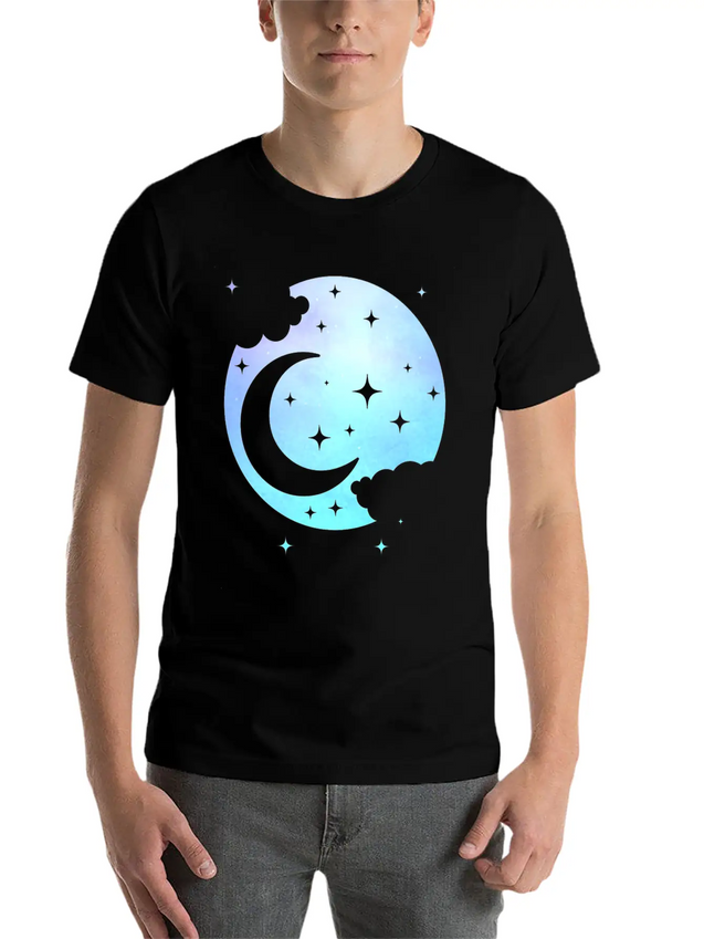 Pastel Goth Spiritual Moon Kawaii Lightweight Cotton T-Shirt – Daily Comfort Graphic Shirt