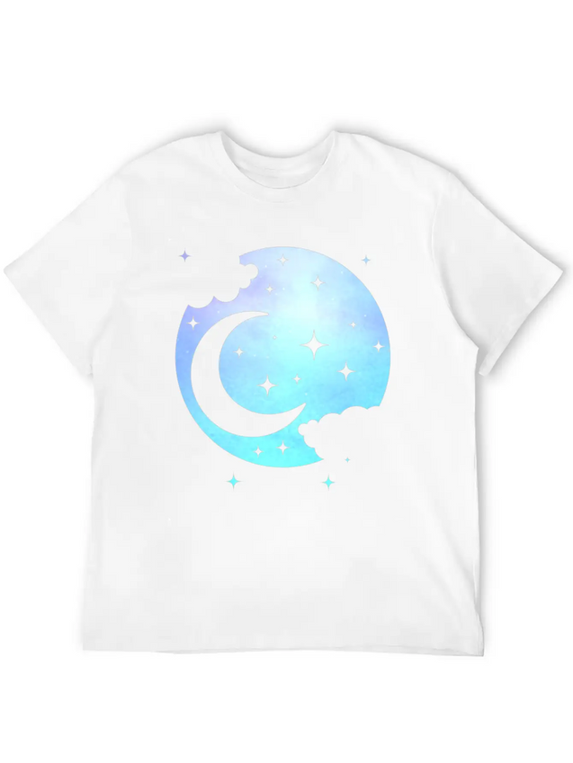 Pastel Goth Spiritual Moon Kawaii Lightweight Cotton T-Shirt – Daily Comfort Graphic Shirt