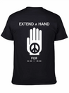 Peace - Extend A Hand For Peace Lightweight Cotton T-Shirt – Daily Comfort Graphic Shirt