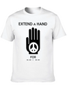 Peace - Extend A Hand For Peace Lightweight Cotton T-Shirt – Daily Comfort Graphic Shirt