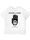 Peace - Extend A Hand For Peace Lightweight Cotton T-Shirt – Daily Comfort Graphic Shirt
