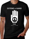 Peace - Extend A Hand For Peace Lightweight Cotton T-Shirt – Daily Comfort Graphic Shirt