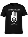 Peace - Extend A Hand For Peace Lightweight Cotton T-Shirt – Daily Comfort Graphic Shirt