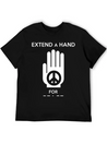 Peace - Extend A Hand For Peace Lightweight Cotton T-Shirt – Daily Comfort Graphic Shirt