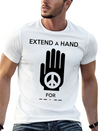 Peace - Extend A Hand For Peace Lightweight Cotton T-Shirt – Daily Comfort Graphic Shirt