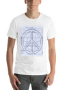 Peace Sign Blueprint Peace Symbol Lightweight Cotton T-Shirt – Daily Comfort Graphic Shirt