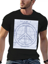 Peace Sign Blueprint Peace Symbol Lightweight Cotton T-Shirt – Daily Comfort Graphic Shirt