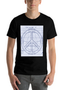 Peace Sign Blueprint Peace Symbol Lightweight Cotton T-Shirt – Daily Comfort Graphic Shirt