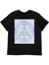 Peace Sign Blueprint Peace Symbol Lightweight Cotton T-Shirt – Daily Comfort Graphic Shirt