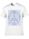 Peace Sign Blueprint Peace Symbol Lightweight Cotton T-Shirt – Daily Comfort Graphic Shirt