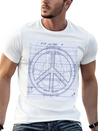 Peace Sign Blueprint Peace Symbol Lightweight Cotton T-Shirt – Daily Comfort Graphic Shirt