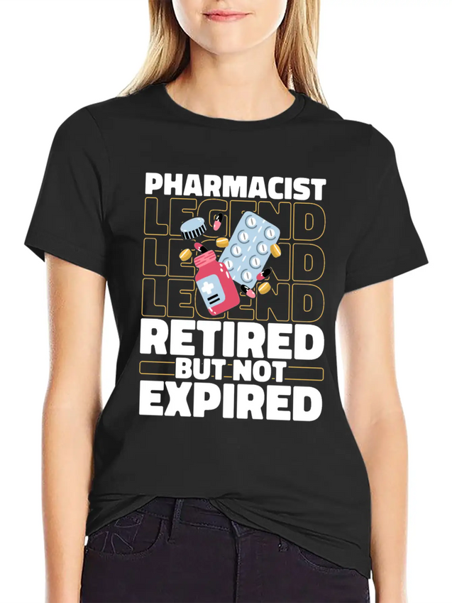 Pharmacist Pharmacy Retired Lightweight Cotton T-Shirt – Daily Comfort Graphic Shirt