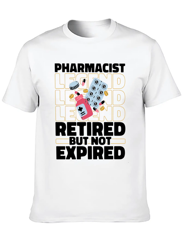 Pharmacist Pharmacy Retired Lightweight Cotton T-Shirt – Daily Comfort Graphic Shirt