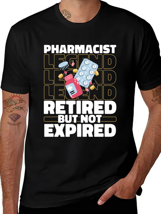Pharmacist Pharmacy Retired Lightweight Cotton T-Shirt – Daily Comfort Graphic Shirt