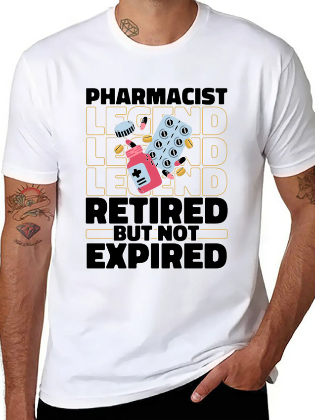 Pharmacist Pharmacy Retired Lightweight Cotton T-Shirt – Daily Comfort Graphic Shirt