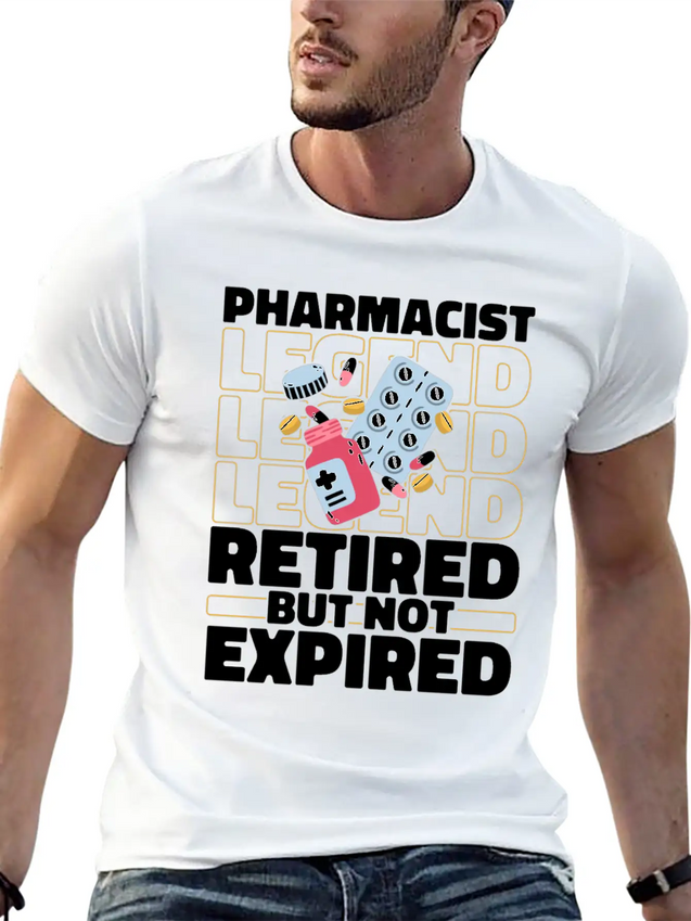 Pharmacist Pharmacy Retired Lightweight Cotton T-Shirt – Daily Comfort Graphic Shirt