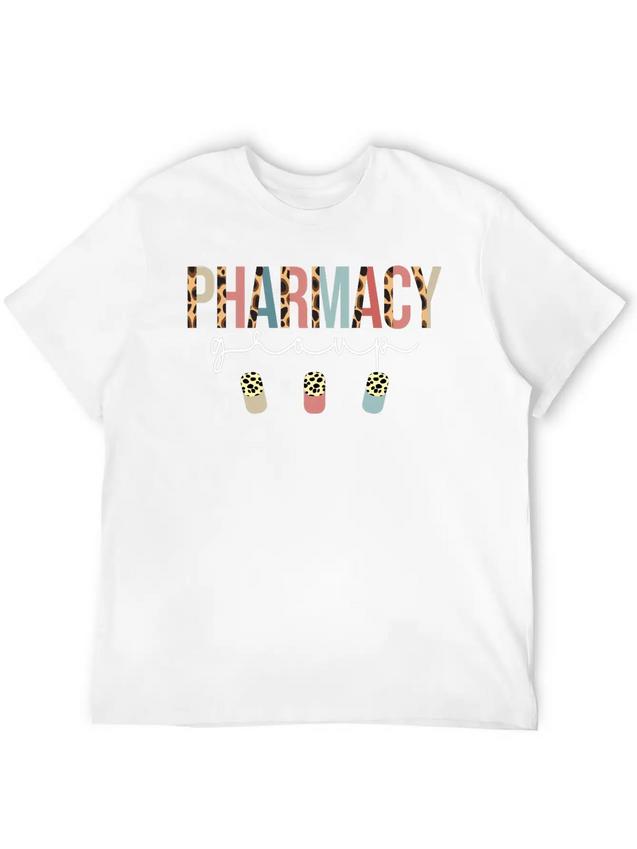 Pharmacy Group Squad Leopard For Pharmacist Lightweight Cotton T-Shirt – Daily Comfort Graphic Shirt