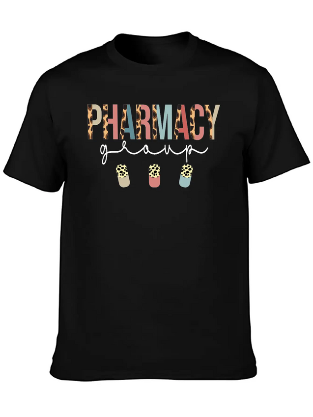 Pharmacy Group Squad Leopard For Pharmacist Lightweight Cotton T-Shirt – Daily Comfort Graphic Shirt