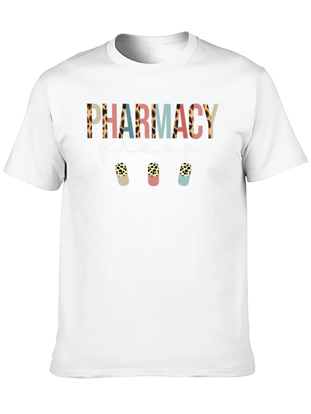 Pharmacy Group Squad Leopard For Pharmacist Lightweight Cotton T-Shirt – Daily Comfort Graphic Shirt
