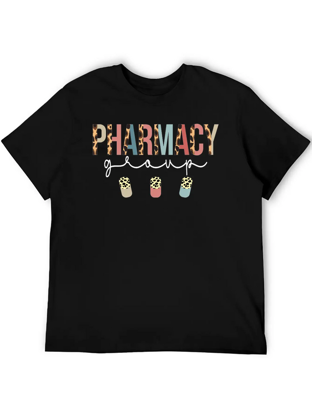 Pharmacy Group Squad Leopard For Pharmacist Lightweight Cotton T-Shirt – Daily Comfort Graphic Shirt