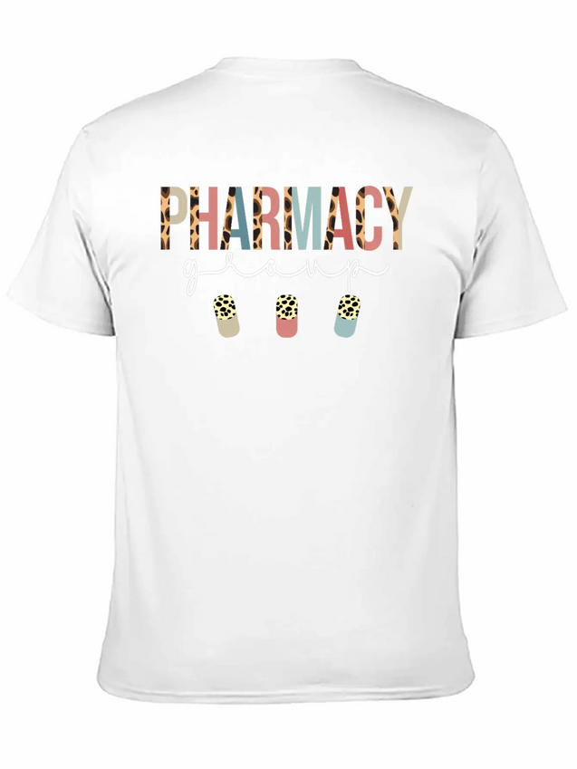 Pharmacy Group Squad Leopard For Pharmacist Lightweight Cotton T-Shirt – Daily Comfort Graphic Shirt