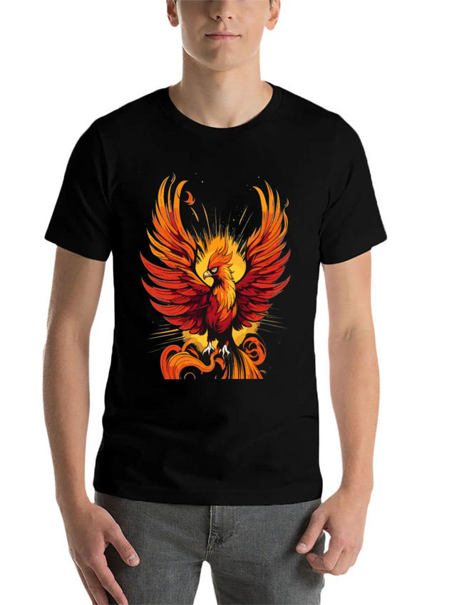 Phoenix Bird - Ancient Greek Mythology Lightweight Cotton T-Shirt – Daily Comfort Graphic Shirt