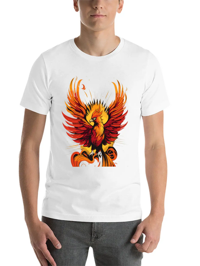 Phoenix Bird - Ancient Greek Mythology Lightweight Cotton T-Shirt – Daily Comfort Graphic Shirt