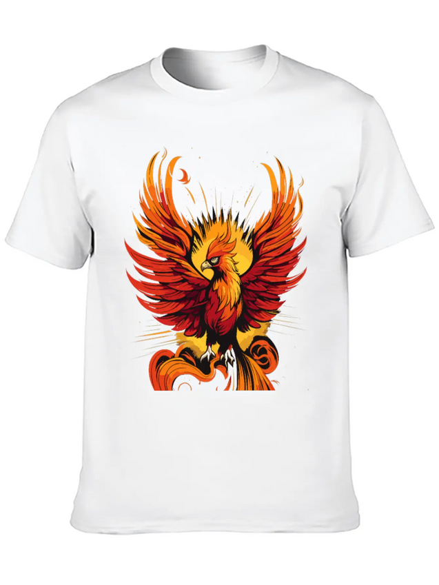 Phoenix Bird - Ancient Greek Mythology Lightweight Cotton T-Shirt – Daily Comfort Graphic Shirt