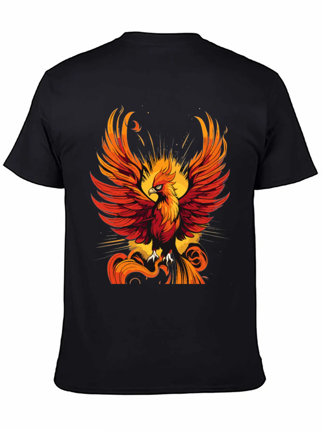 Phoenix Bird - Ancient Greek Mythology Lightweight Cotton T-Shirt – Daily Comfort Graphic Shirt