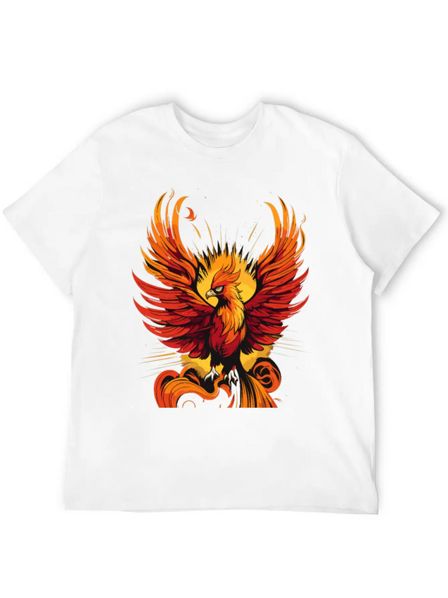 Phoenix Bird - Ancient Greek Mythology Lightweight Cotton T-Shirt – Daily Comfort Graphic Shirt